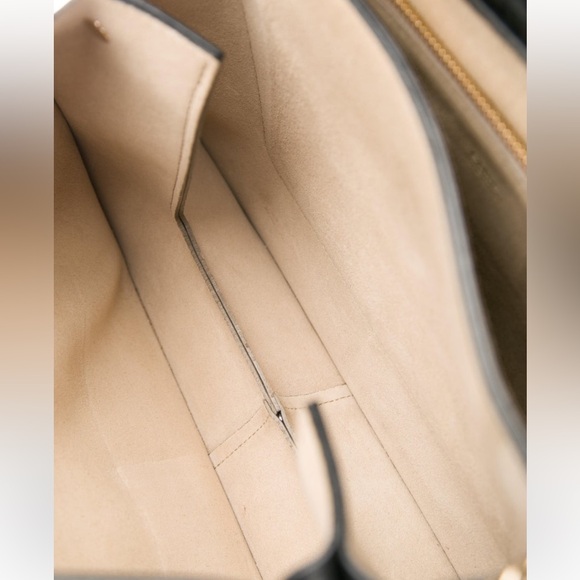 Chloe Suede Calfskin Medium Faye Shoulder Bag Black - Picture 6 of 8